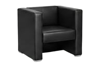 Fauteuil Club noir 1 place